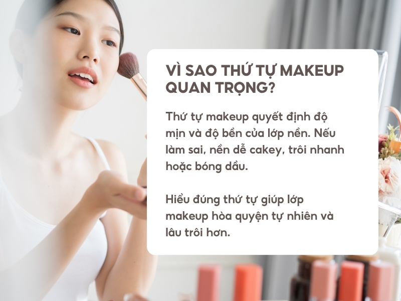 Vì sao thứ tự makeup lại quan trọng?