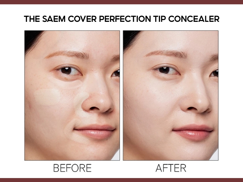 kem che khuyết điểm The Saem Cover Perfection Tip Concealer