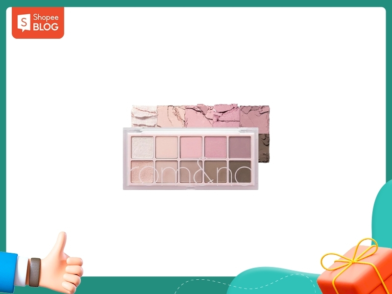 Bảng phấn mắt 10 màu siêu lấp lánh Hàn Quốc Romand Better Than Palette