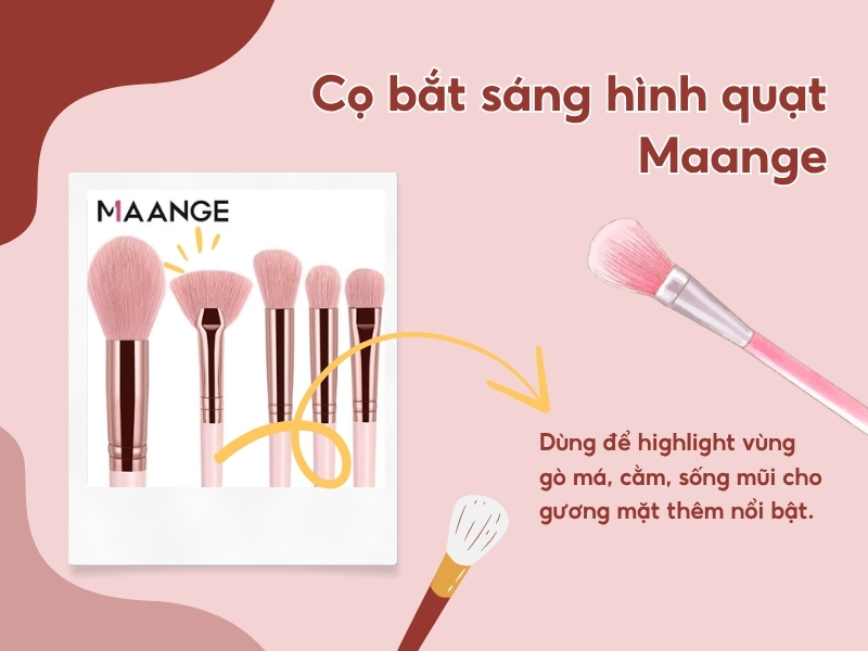Cọ bắt sáng hình quạt Maange