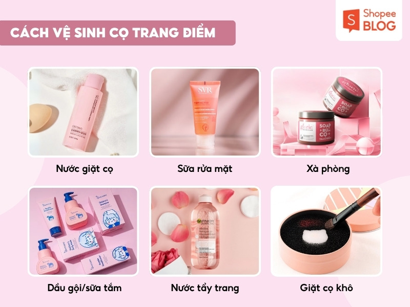 Cách làm sạch cọ trang điểm tại nhà