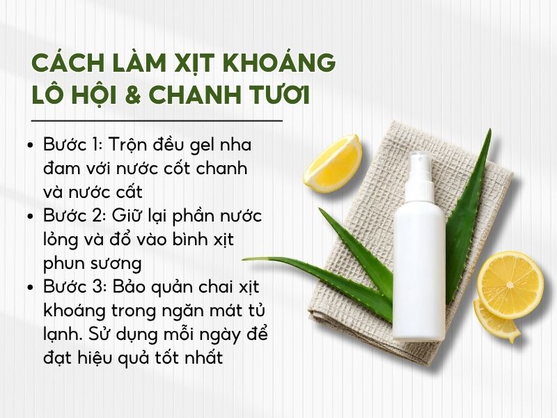 Xịt khoáng lô hội và chanh tươi