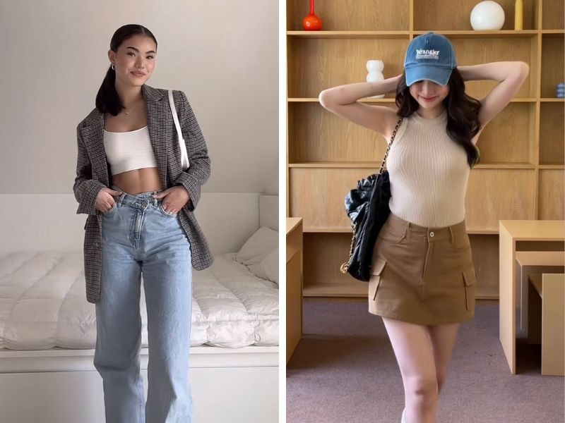 outfit với tanktop