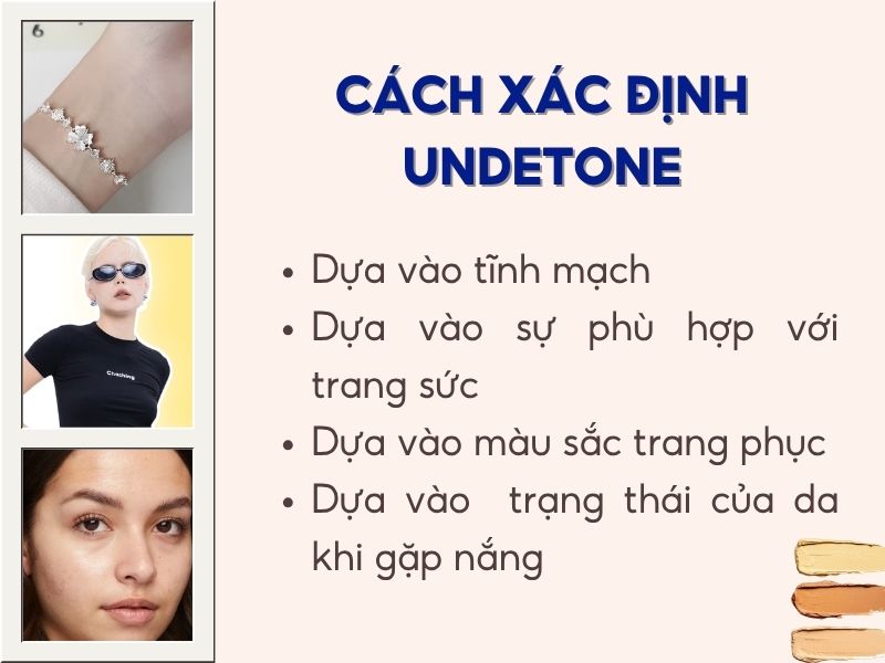 cách xác định undertone của da