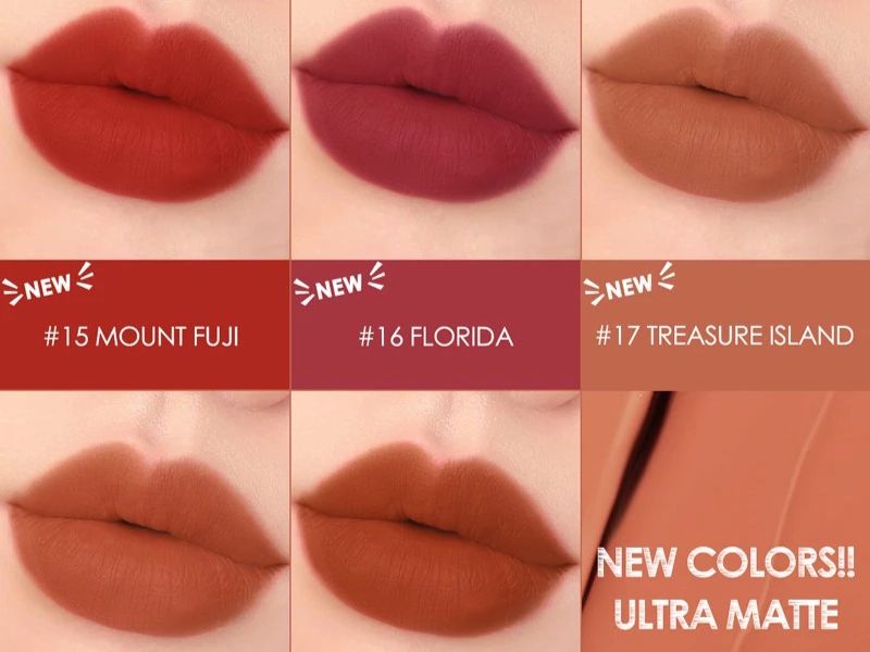 Các màu son tone ấm 