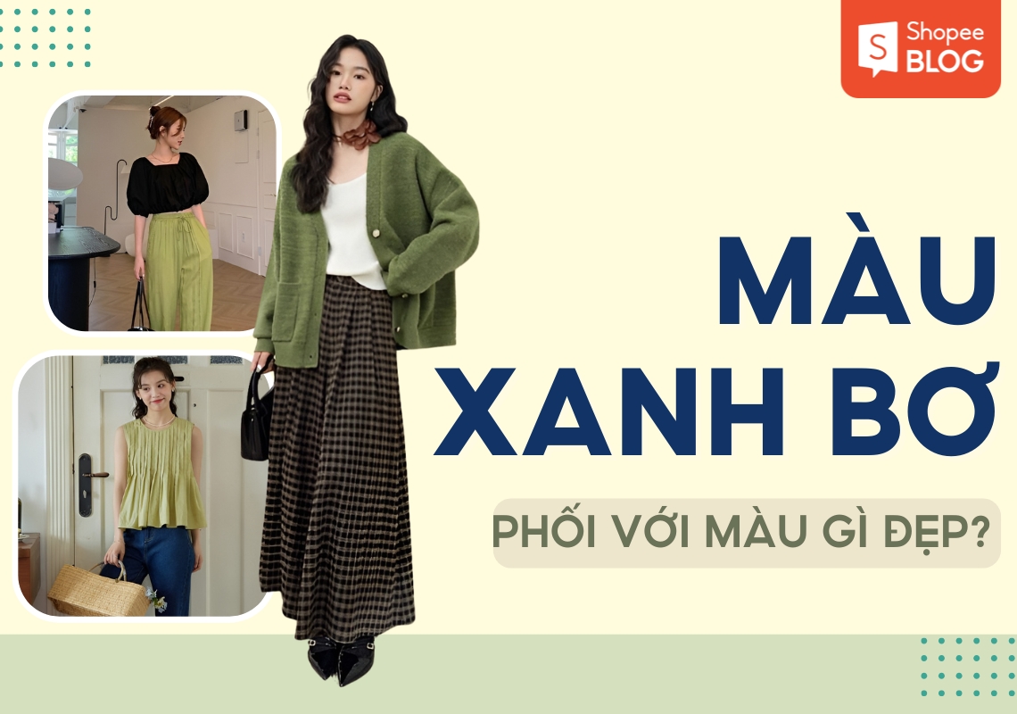 màu xanh bơ phối với màu gì