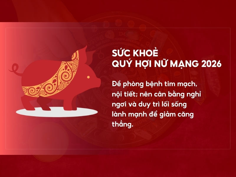 Sức khỏe tuổi Quý Hợi năm 2026 nữ mạng