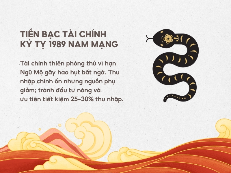 Tài chính tuổi Kỷ Tỵ nam mạng 1989 năm 2026
