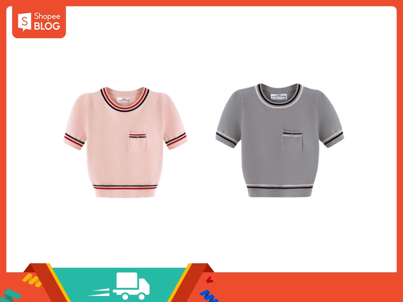 Áo len xù cổ tròn của Tingoan 