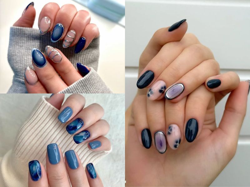 nail xanh navy