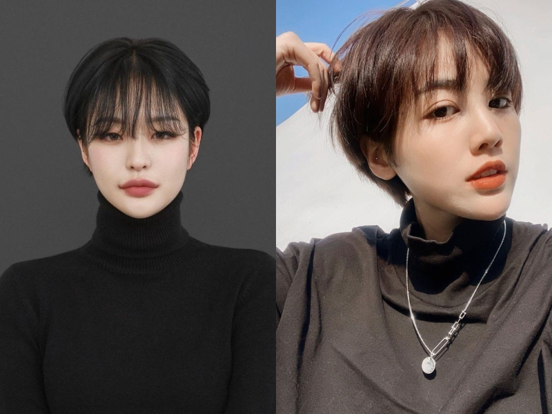 Tóc pixie mái thưa 