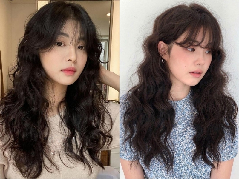 Tóc uốn layer xoăn lọn nhỏ 