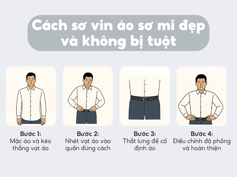 Cách sơ vin áo sơ mi đẹp và không bị tuột