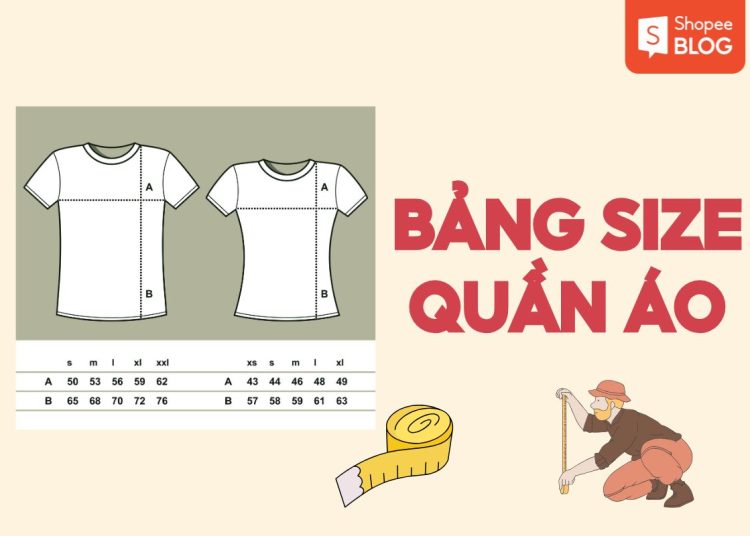 bảng sỉze quần áo