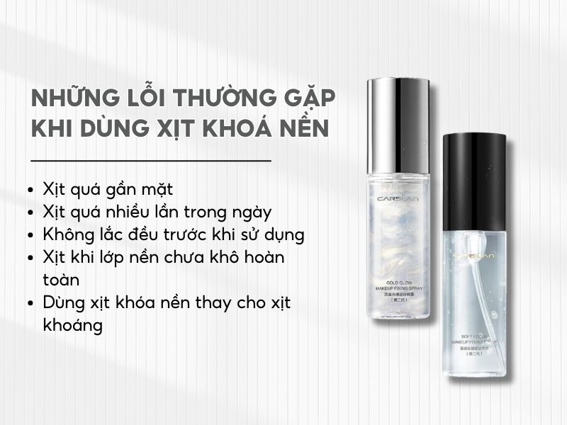 Một số điều lưu ý khi sử dụng xịt khóa nền 