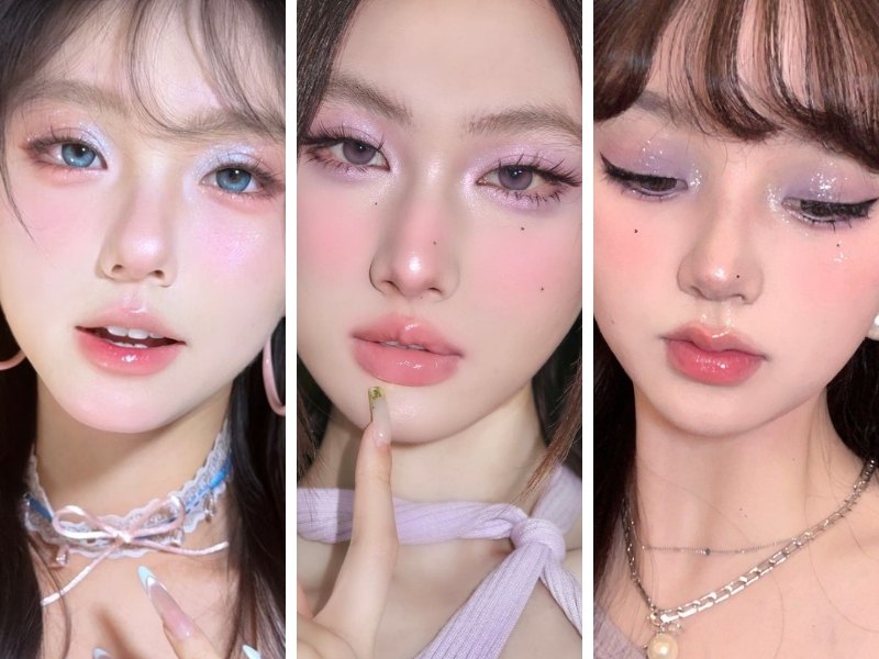Makeup tone tím lạnh cho da tone lạnh