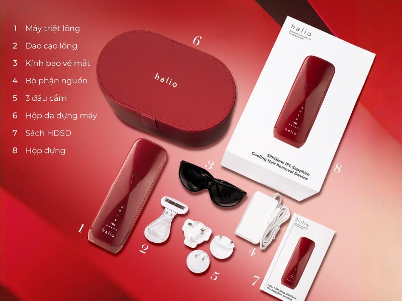 Hộp sản phẩm máy triệt lông Halio SilkGlow IPL
