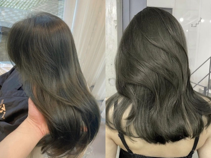 Tóc nhuộm xanh rêu