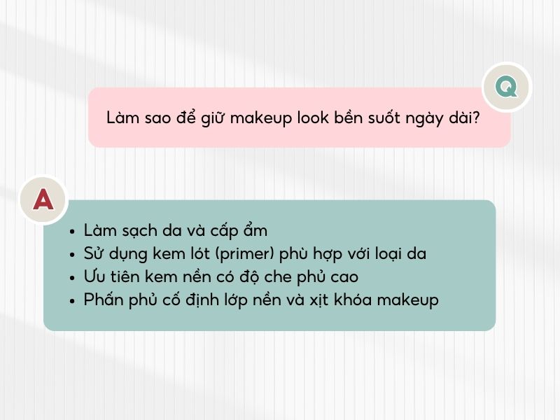 Cách để lớp makeup bền màu và lâu trôi 