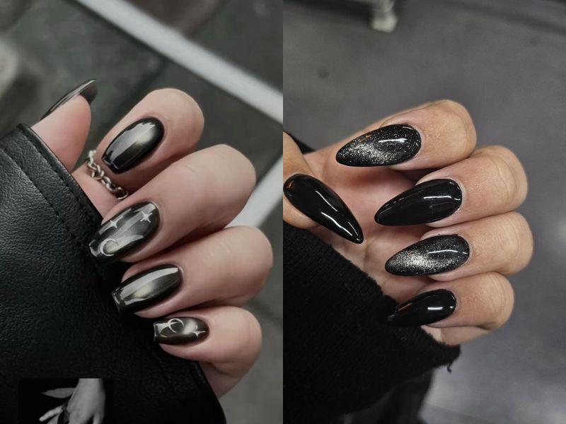 nail mắt mèo đen dài