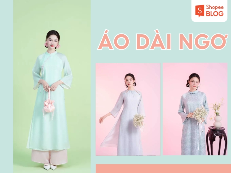 shop bán áo dài màu xanh ngọc Áo Dài NGƠ 