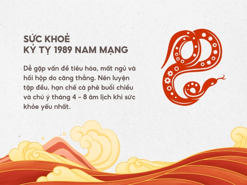 Sức khỏe tuổi Kỷ Tỵ nam mạng 1989 năm 2026