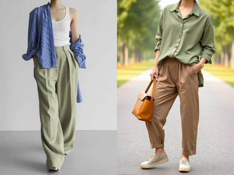 Màu pastel mix với màu olive