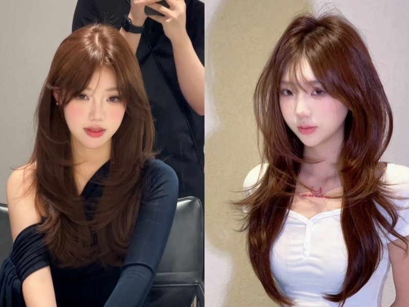 Tóc nhuộm nâu lạnh