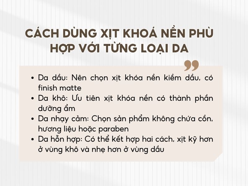 Hướng dẫn cách sử dụng xịt khóa nền 