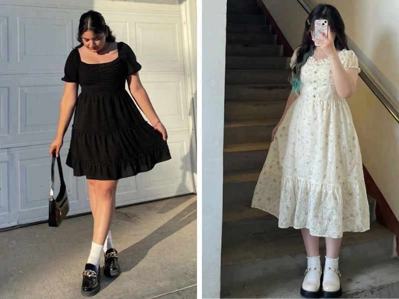 váy chữ a người mập lùn