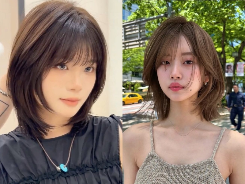 layer nữ ngắn Wolfcut