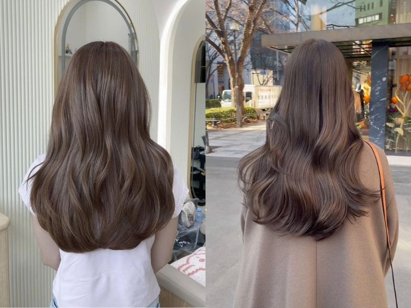 Màu tóc nâu socola đen trầm