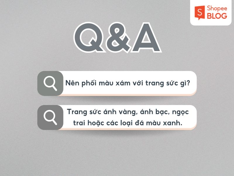 Trang sức phối cùng màu xám