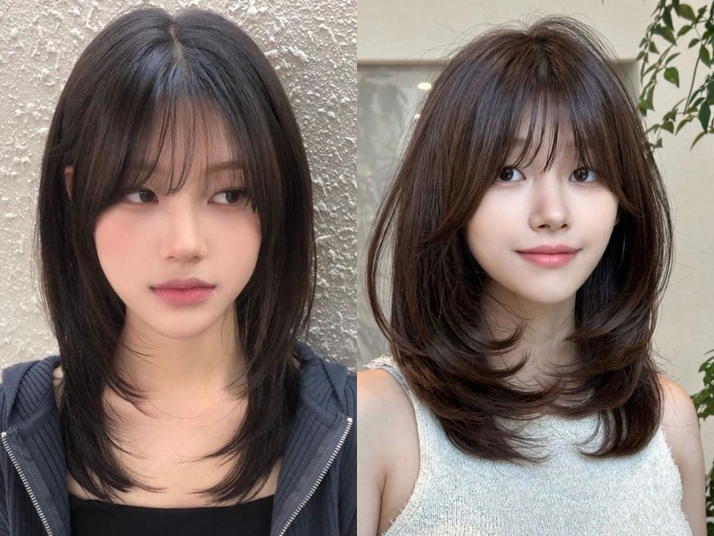Tóc mái thưa layer 