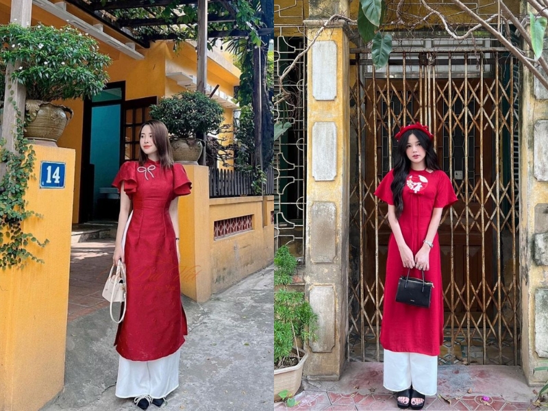áo dài tay cánh tiên