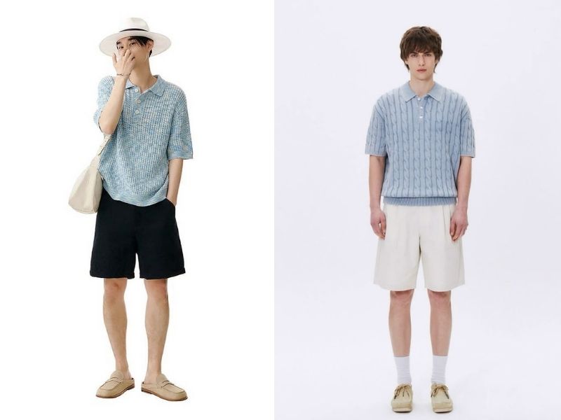 Cách phối áo polo cho nam
