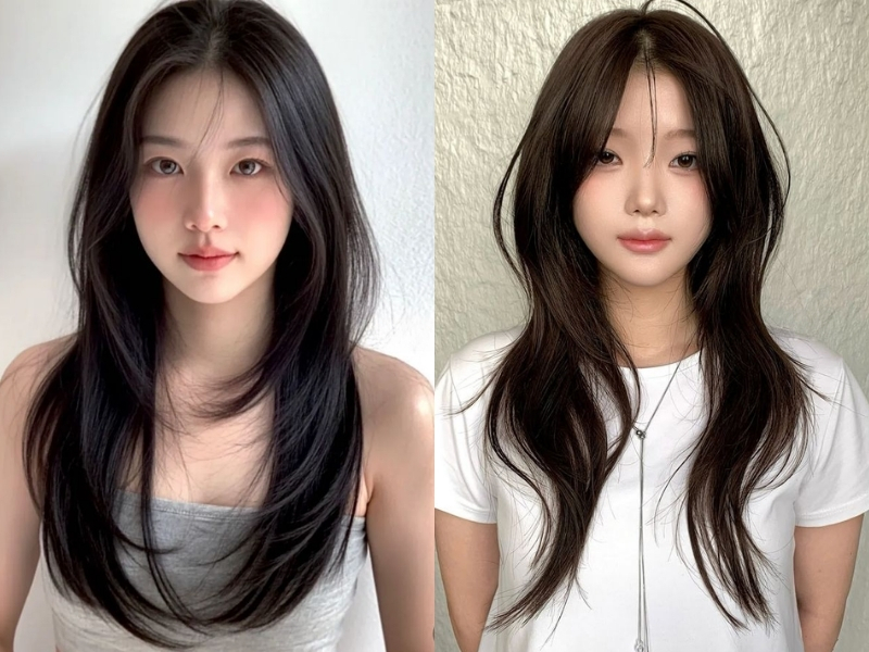 Kiểu tóc layer nữ dài 