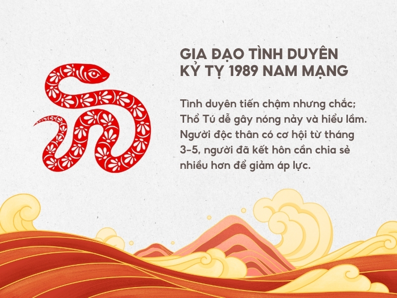 Gia đạo tình duyên tuổi Kỷ Tỵ nam mạng 1989 năm 2026