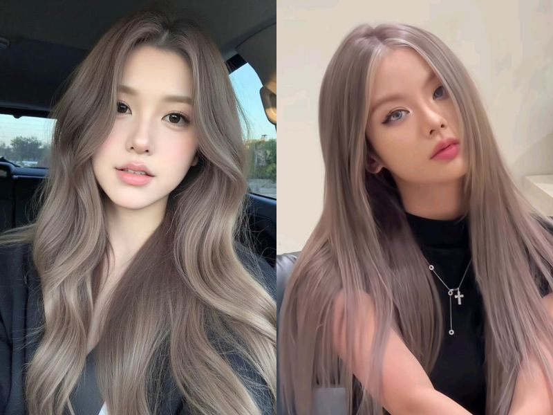 nâu trà sữa xám khói