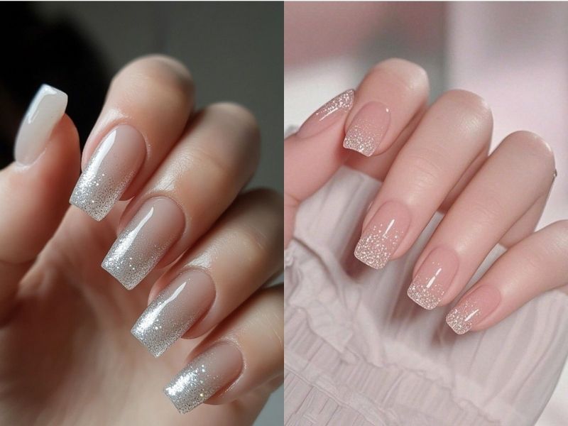 nail kim tuyến ombre