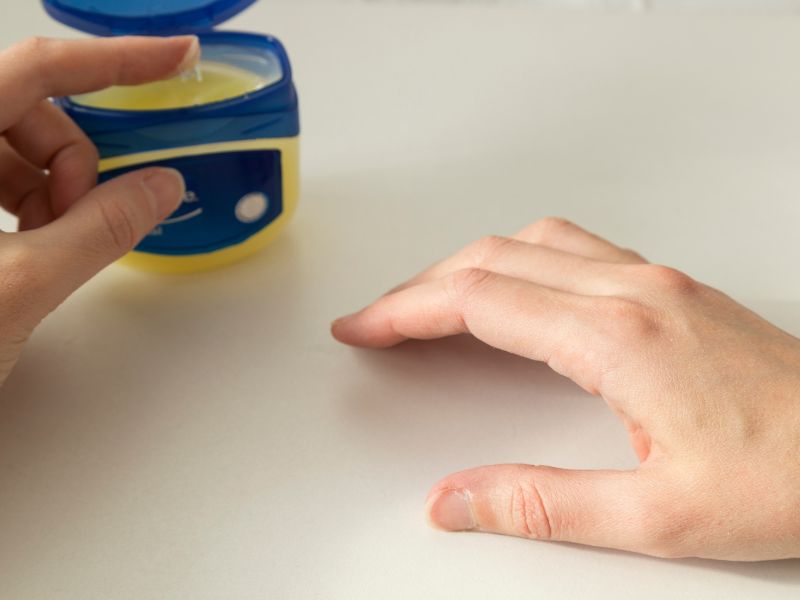 dùng vaseline dưỡng móng