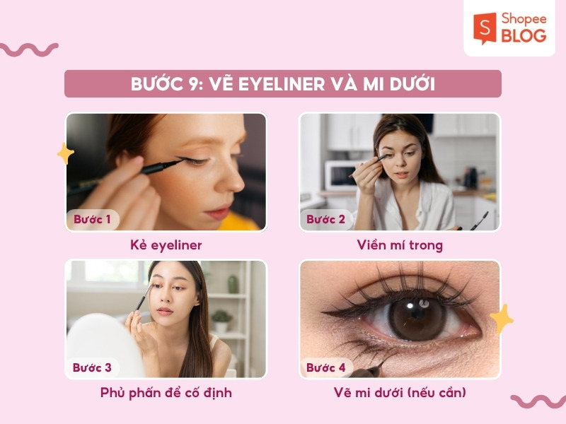 Bước kẻ mắt trong cách trang điểm tự nhiên