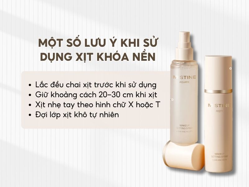 Một số lưu ý khi sử dụng xịt khóa nền 