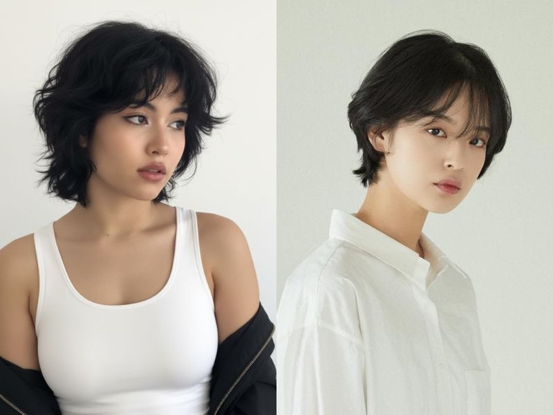 tóc mullet ngắn