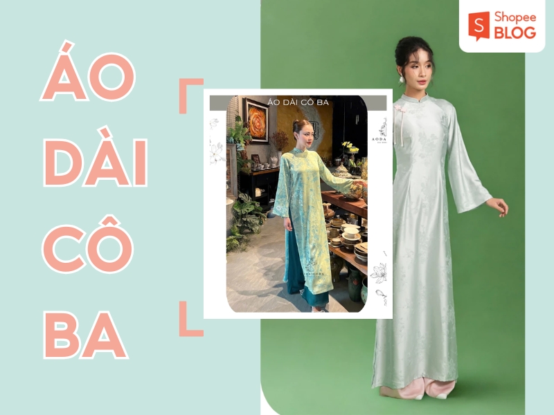 Shop Áo Dài Cô Ba bán áo dài màu xanh ngọc