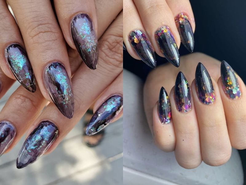 nail ẩn xà cừ đen