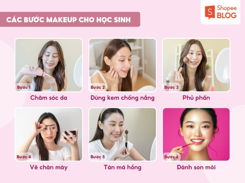 Các bước trang điểm cơ bản nhất cho học sinh