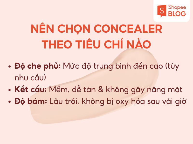tiêu chí chọn concealer