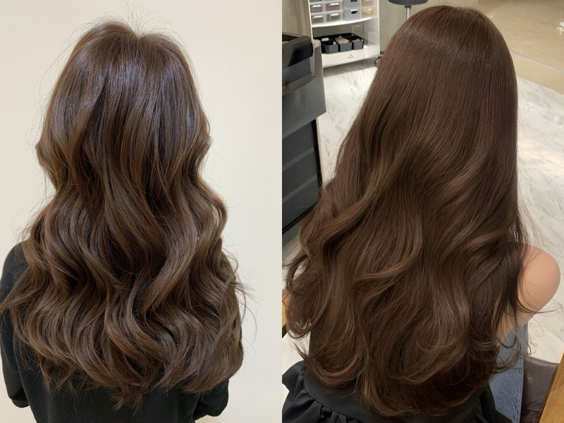 Tóc nhuộm màu nâu lạnh trầm