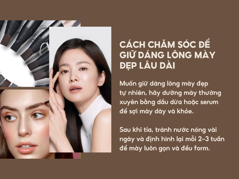 Cách chăm sóc để giữ dáng lông mày đẹp lâu dài